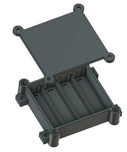 BATTERY CASE STORAGE BOX HOLDER WITH WIRE LEADS FOR 4 X AA