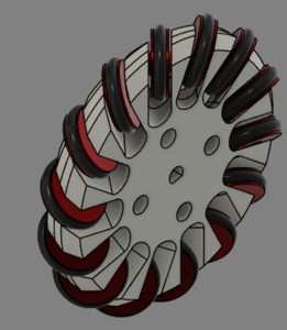 Tiny OmniWheel 45° Conebearing