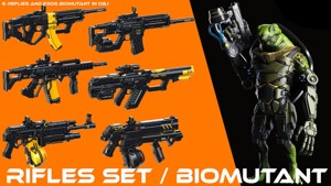 Sci-Fi Rifles Set Kitbash and Biomutant