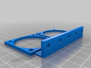 40mm double fan holder for Osepp and Makeblock beams