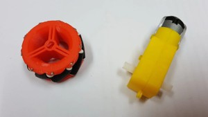 Mecanum Wheel with rubber wrapped rollers for TT motor
