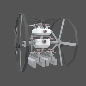 Cartoon Weapon Drone Robot V2 001