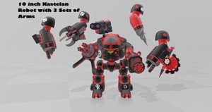 NEW 10 INCH CUSTOM KASTELAN ROBOT (RYZA) WITH EXTRA ARM WEAPONS