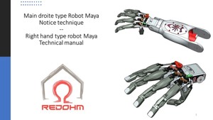 Main droite de robot