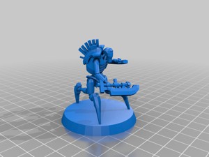 space skeleton robot with arm swords