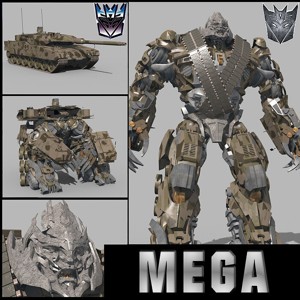 Megatron  Ressurection - 3d animated transformer model
