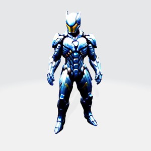 Cyber Samurai Elite Futuristic Warrior in Exosuit Armor