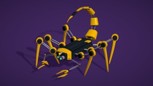 Mechanical Scorpion Robot - Low poly Cartoon Bot