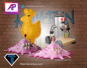 ATHF Travis the Cosmos Chicken Bittle and Robositter