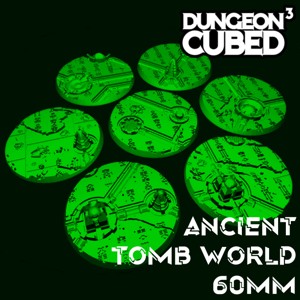 NECRON ANCIENT TOMB WORLD BASES - 60MM