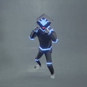 Futuristic Sci-Fi Robot Alien  Low Poly with PBR Textures
