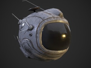 Flying futuristic spy drone robot