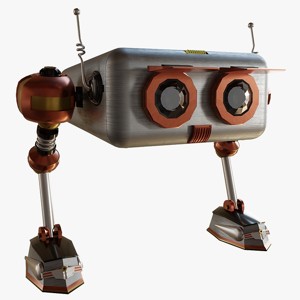 3D Tiny Robot Retro-Futuristic