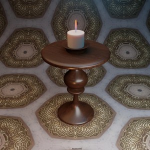 Candlestick Table with candle