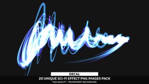 20 Sci-Fi Unique Effects PNG Image Pack
