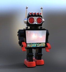 Saturn robot vintage toy model