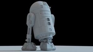 R2-D2 DETAILED 3D MODEL -NO TEXTURES-