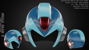 Mega man X Helmet for Cosplay