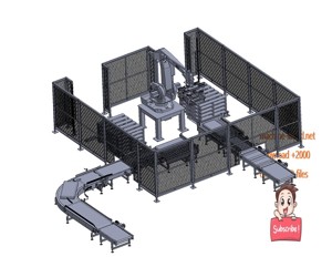Industrial 3D model Cargo loading line
