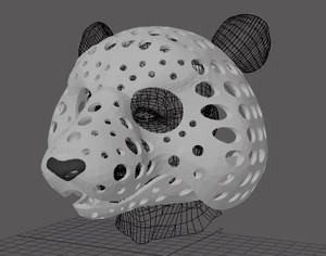 Fursuit- or puppet-head base - version 82 - Panda