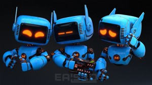 Cute Robot H-74 Blue