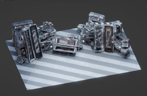 Sci-Fi Crate Box Sci Fi Pack Bundle Kitbash  Pack