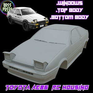 TOYOTA AE86 TRUENO - RALLY RC HOUSING #1 FREE