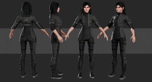 3D high quality Scifi girl model