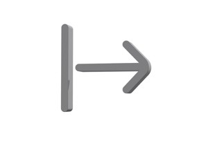 3d arrow left from line