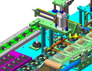 industrial 3D model Fan assembly machine