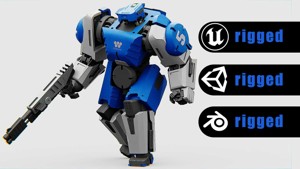 BATTLE DROID CRONOS  Rigged for Unreal Engine - Unity - MIXAMO