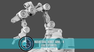 Industrial Robot Arm - 4-Untextured