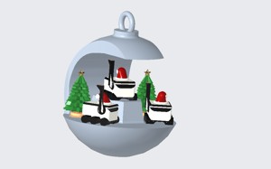 Delivery robot ornament