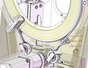 industrial 3D model Round rod winding machine