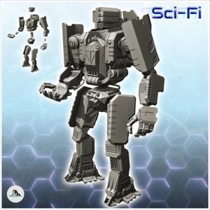 EDDALL COMBAT ROBOT (25) - FUTURE SCI-FI SF POST APOCALYPTIC TABLETOP SCIFI WARGAMING PLANETARY EXPLORATION RPG