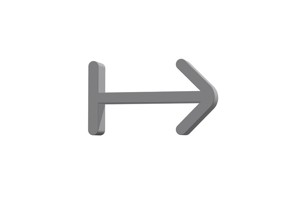 3d arrow from right