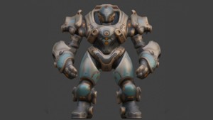 futuristic armored robot