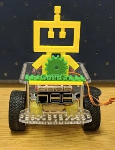 GoPiGo Rack and Pinion Gear Example with Dexter Logo