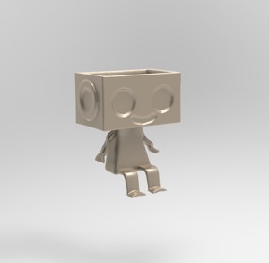 ROBOT POT SITTING PLANT