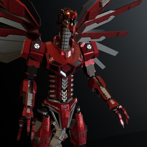 Dragonoid - Mecha Dragon 3D Model