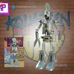 AQUA TEEN HUNGER FORCE CYBERNETIC GHOST OF CHRISTMAS PAST FROM THE FUTURE