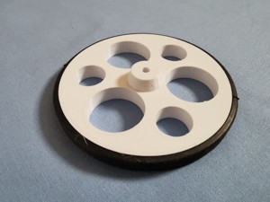 wheel from wastewater pipe seal