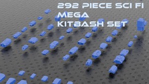 292 Sci Fi Piece Mega Kitbash Set