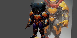  a cartoon image of a man in a suit with a helmet 