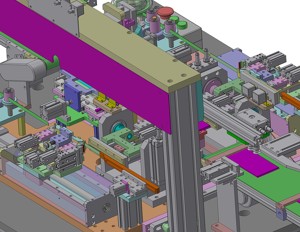 industrial 3D model Side labeling machine