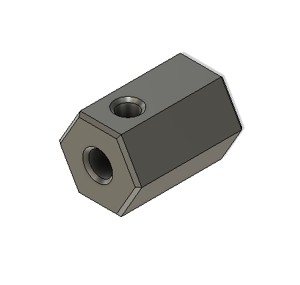 Hex Hub for 25mm Gear Motors (4mm Shaft)