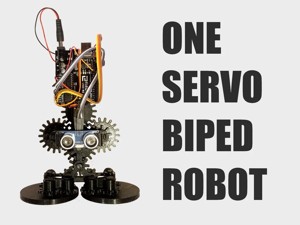 Cogsy the one servo omnidirectional biped robot