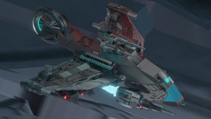 Medium poly 3D SCI-FI Spaceship