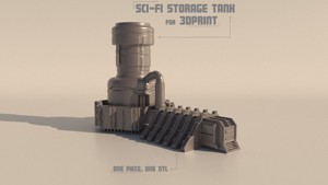 SCI-FI STORAGE TANK for 3Dprint