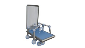 Futuristic Laser Surgery Bed High Tech Sci-Fi